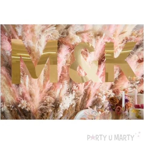 litera lustrzana o zloty partydeco 62x61 cm