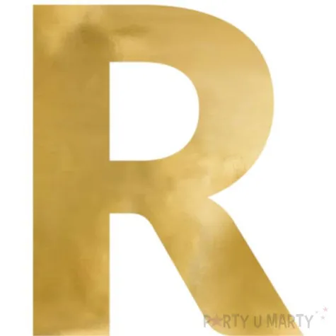 litera lustrzana r zloty partydeco 50x60 cm