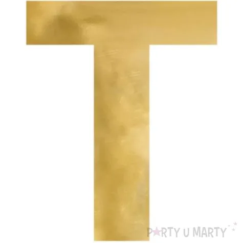litera lustrzana t zloty partydeco 48x60 cm