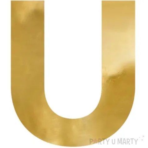 litera lustrzana u zloty partydeco 52x61 cm