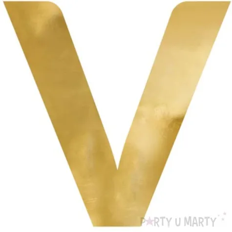 litera lustrzana v zloty partydeco 61x60 cm