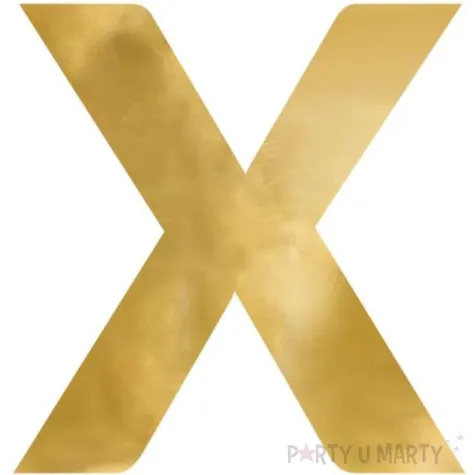 litera lustrzana x zloty partydeco 58x60 cm