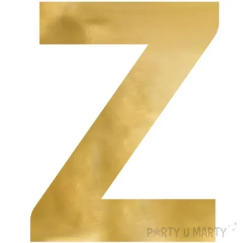 litera lustrzana z zloty partydeco 47x60 cm