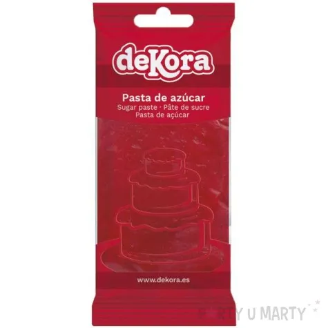 lukier plastyczny masa cukrowa czerwona dekora 250 g