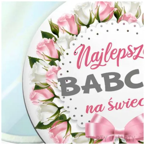 lusterko najlepsza babcia na swiecie 56 mm