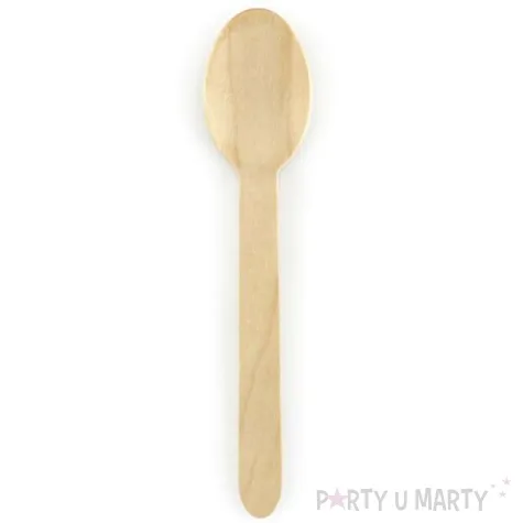 lyzeczki drewniane ekologiczne partydeco 100szt 16cm