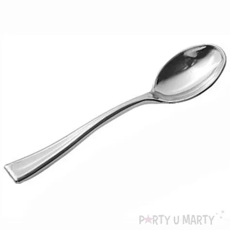 lyzeczki plastikowe chrom 10 cm 50 szt