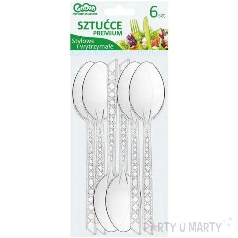 lyzeczki plastikowe medium transparentne godan 6 szt