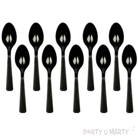 lyzki plastikowe amscan czarne 15 cm 10 szt