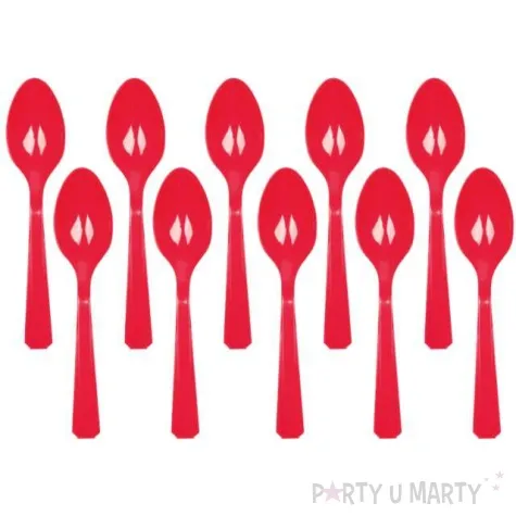 lyzki plastikowe amscan czerwone 15 cm 10 szt