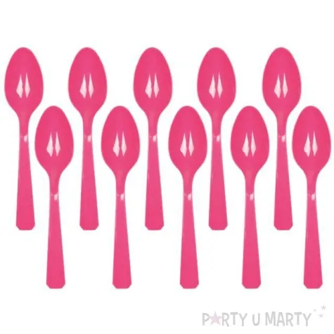 lyzki plastikowe amscan fuksja 15 cm 10 szt