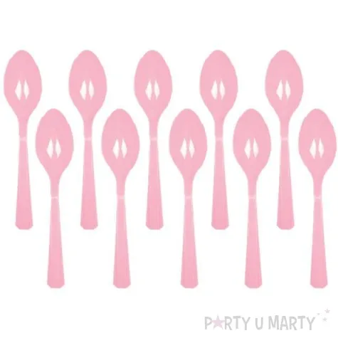 lyzki plastikowe amscan rozowe jasne 15 cm 10 szt