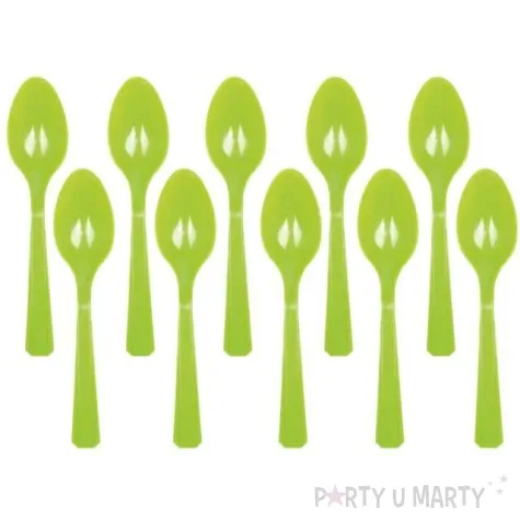 lyzki plastikowe amscan zielone jasne 15 cm 10 szt