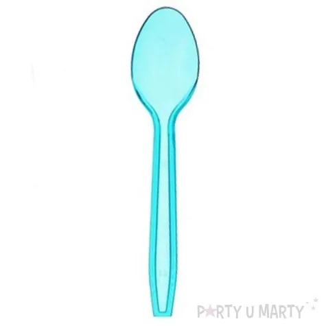lyzki plastikowe blekitne transparentne 15 cm 10 szt