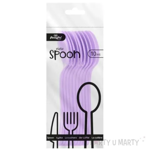 lyzki plastikowe classic fioletowe partypal 10 szt