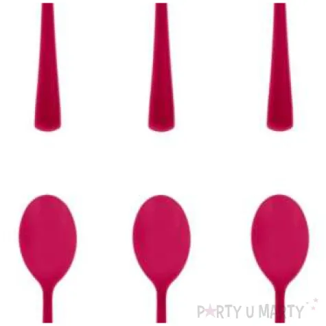 lyzki plastikowe classic fuksja partypal 10 szt