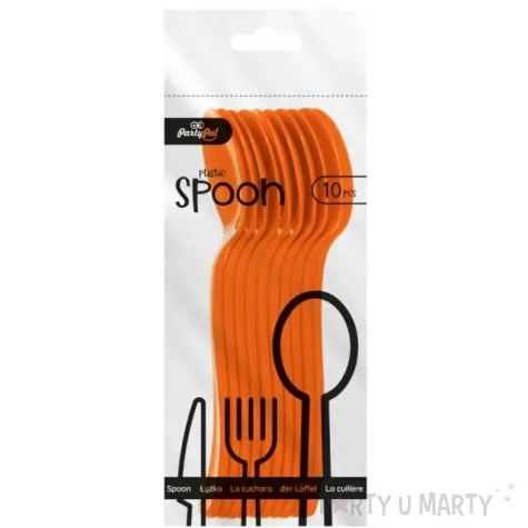 lyzki plastikowe classic pomaranczowe partypal 10 szt