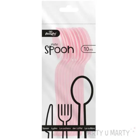 lyzki plastikowe classic rozowe partypal 10 szt