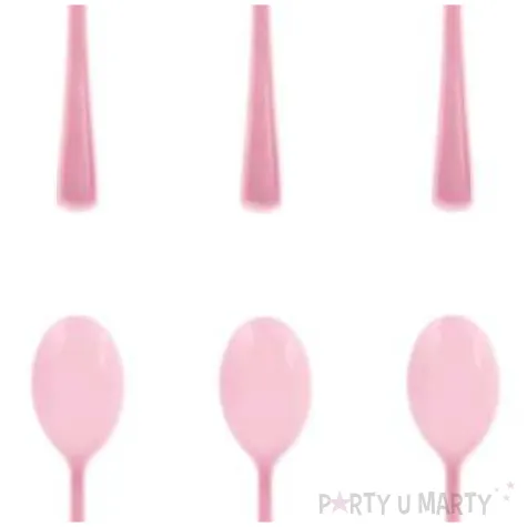 lyzki plastikowe classic rozowe partypal 10 szt