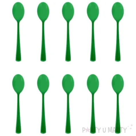 lyzki plastikowe classic zielone ciemne partypal 10 szt
