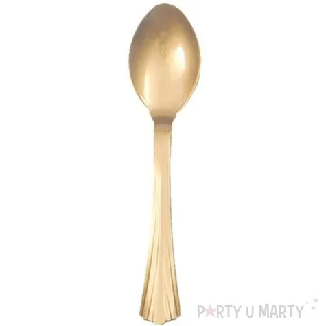 lyzki plastikowe classic zlote partypal 20 szt