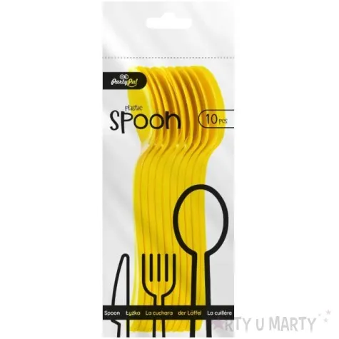 lyzki plastikowe classic zolte partypal 10 szt