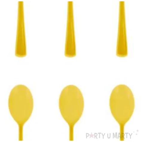 lyzki plastikowe classic zolte partypal 10 szt