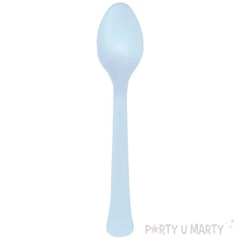 lyzki plastikowe clear sky blekitny amscan 16 8 cm 24 szt