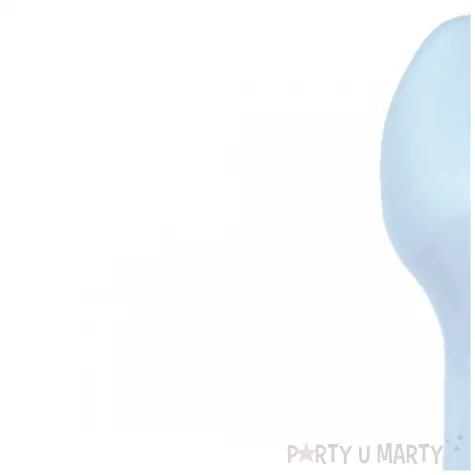 lyzki plastikowe clear sky blekitny amscan 16 8 cm 24 szt
