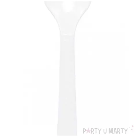 lyzki plastikowe coconut bialy amscan 16 8 cm 24 szt