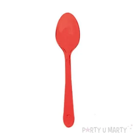lyzki plastikowe czerwone 15 cm 10 szt