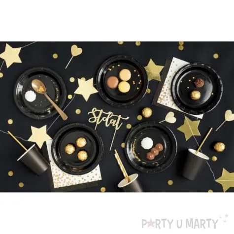 lyzki plastikowe dlugie zloto antyczne partypal 10 szt