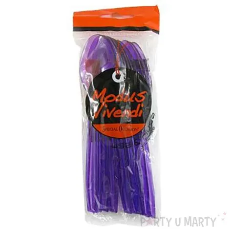 lyzki plastikowe fioletowe transparentne 15 cm 10 szt