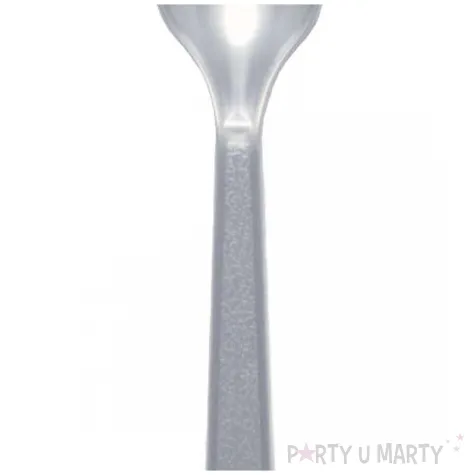 lyzki plastikowe graphite srebrny amscan 16 8 cm 24 szt