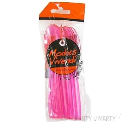 lyzki plastikowe rozowe transparentne 15 cm 10 szt