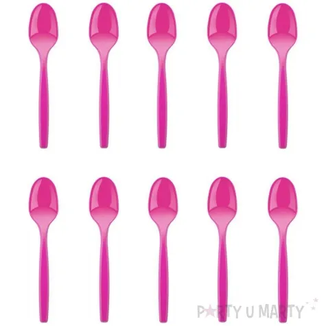 lyzki plastikowe soczyste kolory rozowy arpex 10 szt