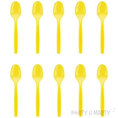 lyzki plastikowe soczyste kolory zolty arpex 10 szt