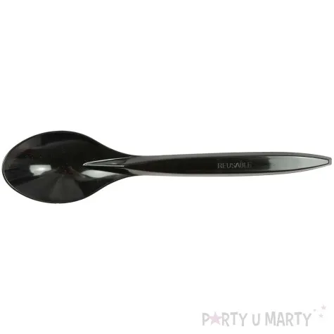 lyzki plastikowe wielorazowe arpex czarny 18 cm 8 szt