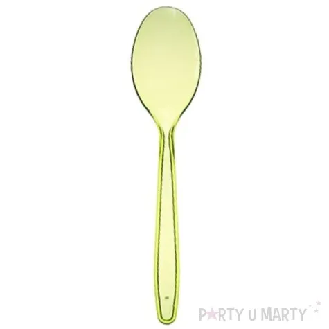 lyzki plastikowe zielone transparentne 18 cm 24 szt