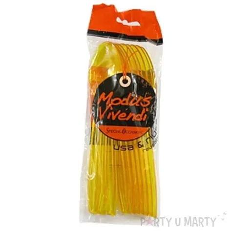 lyzki plastikowe zolte transparentne 15 cm 10 szt