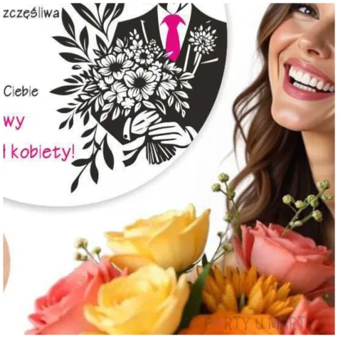 magnes dzentelmen zyczenia prezent na dzien kobiet bialy 9 cm