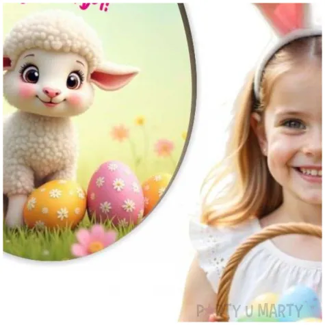 magnes jajko baranek i pisanki wesolego alleluja prezent na wielkanoc 12 5 cm
