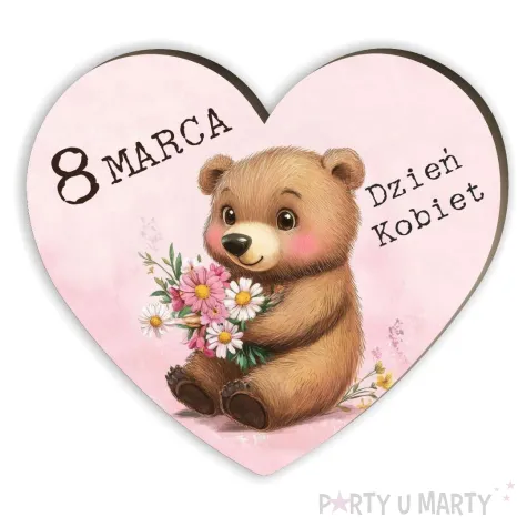 magnes serce 8 marca mis prezent na dzien kobiet dla dziewczyn z klasy 9 cm