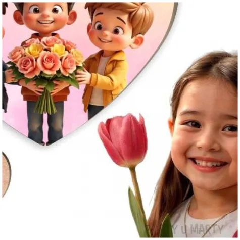 magnes serce chlopcy ze szkoly prezent na dzien kobiet dla dziewczyn z klasy czerwony 9 cm