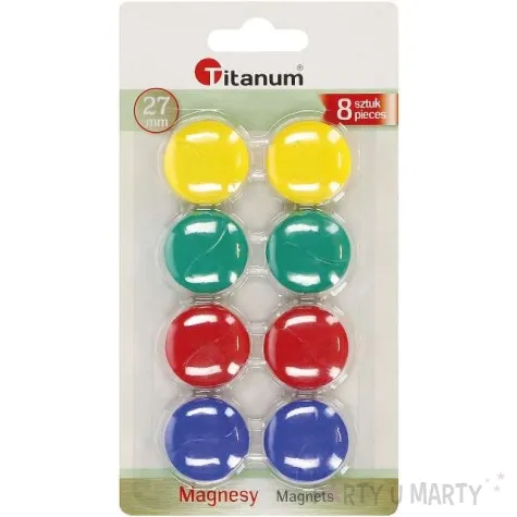 magnesy classic mix titanum 27 mm 8 szt