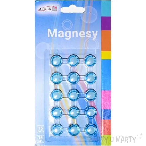 magnesy classic niebieski 15 mm 15 szt