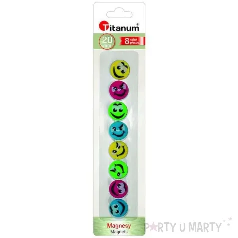 magnesy emoji usmiech mix titanum 20 mm 8 szt