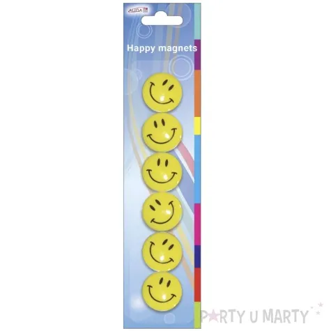 magnesy emoji usmiech zolte titanum 30 mm 6 szt