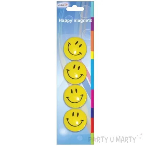 magnesy emoji usmiech zolte titanum 40 mm 4 szt