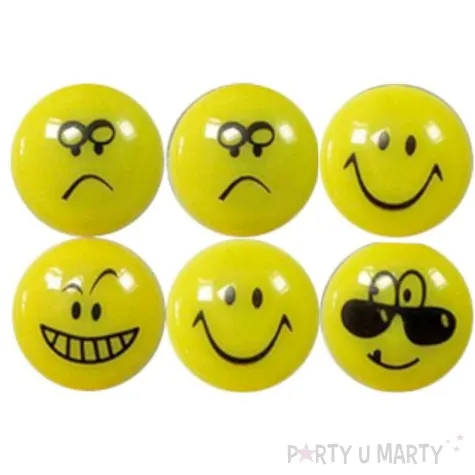 magnesy emoji usmiechy zolte titanum 28 mm 8 szt